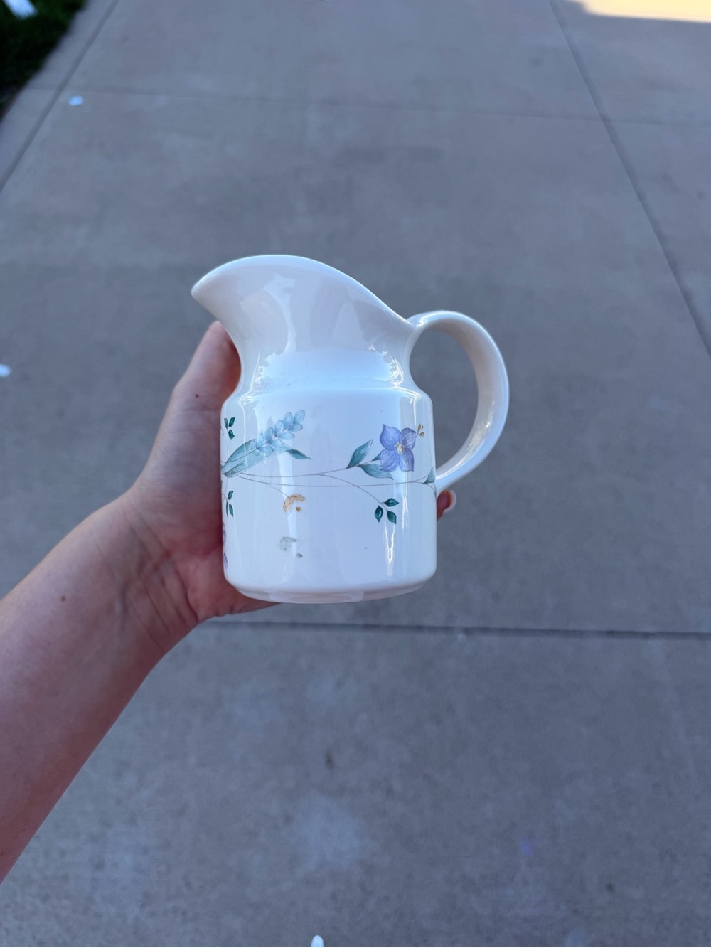 Vintage Pfaltzgraff USA Floral Ceramic Pitcher Creamer Cottagecore